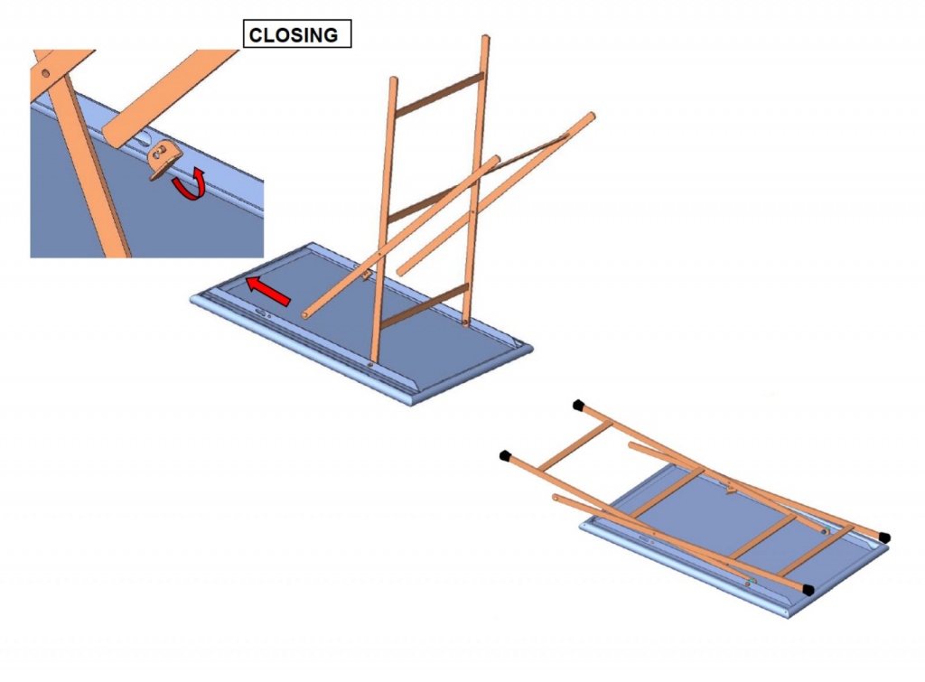 Стол металлический складной Arc en Ciel зеленый