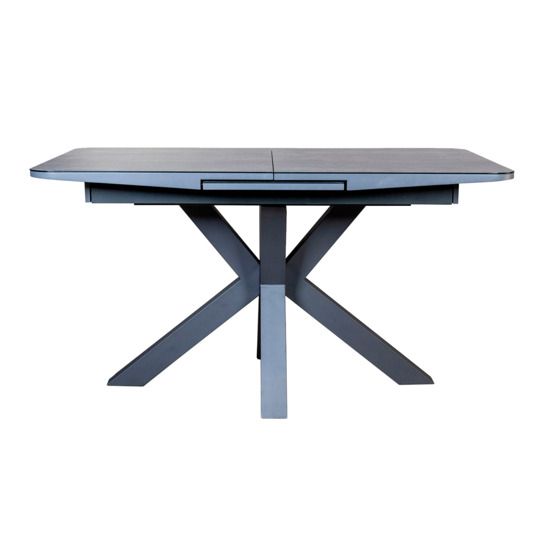 Стол раскладной Lincoln малый, глазурованное стекло черный