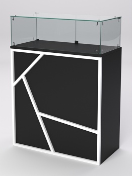 Торговый прилавок прямоугольный серии РОК №12, Черный