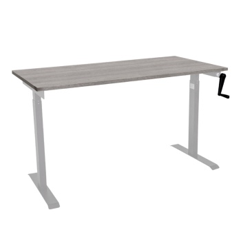 Стол с регулировкой высоты механический LuxAlto LA-T33-M1 серый/дуб бежево-серый ЛДСП 120*70*2.5