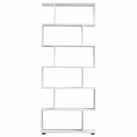 Стеллаж BRABIX "Scandi SH-008", 730х250х1760 мм, 6 секций, ЛДСП, белый, 641897, ЦБ013658-1