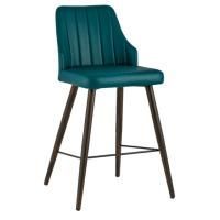 Стул полубарный Коналл, экокожа, темно-синий, 60 см