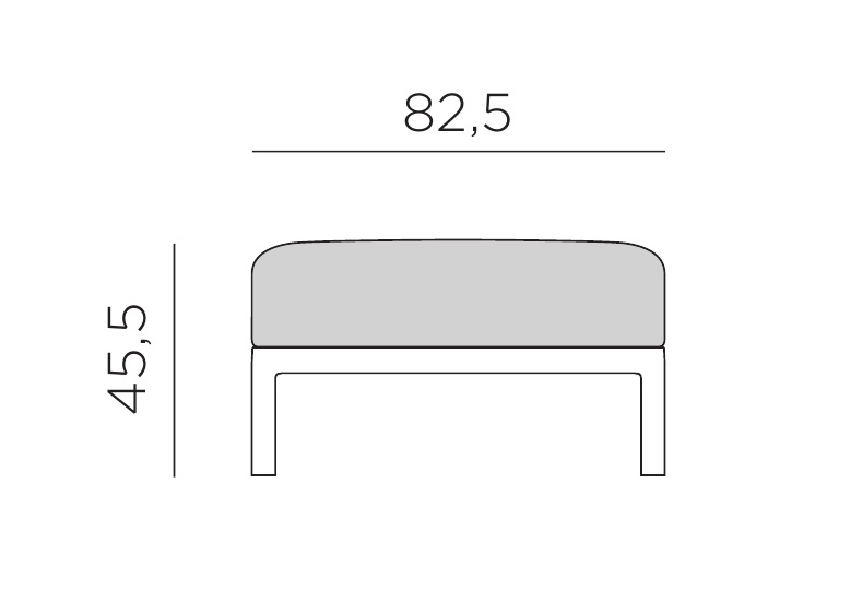 Пуф пластиковый с подушкой Maximo Pouf терра, корица
