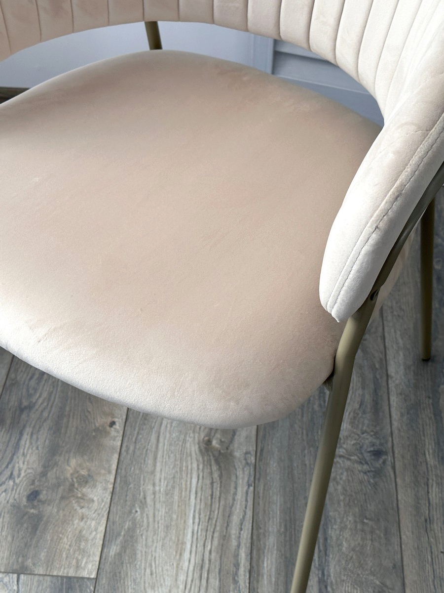 Стул ГЕММА, цвет H-06 Бежевый, велюр / шампань каркас