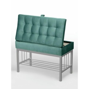 Банкетка Н-76 (серый/бирюзовый)