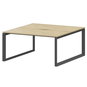 Бенч двойной на 2 рабочих места на металлокаркасе Аргентум-МП НТМП.О.Б2-140 Баттл Рок/Антрацит