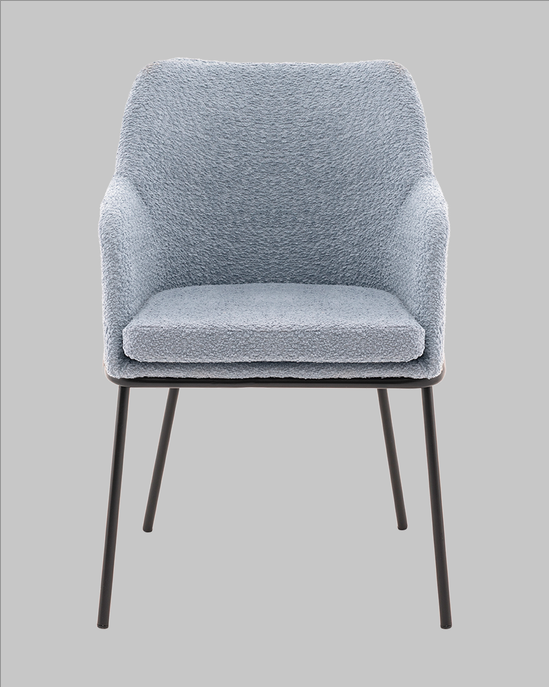 Стул с подлокотниками Кози new ткань букле синий