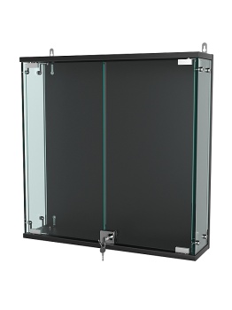 Витрина "АТРИУМ" настенная БЕЗ ПОЛОК №1-3, Черный