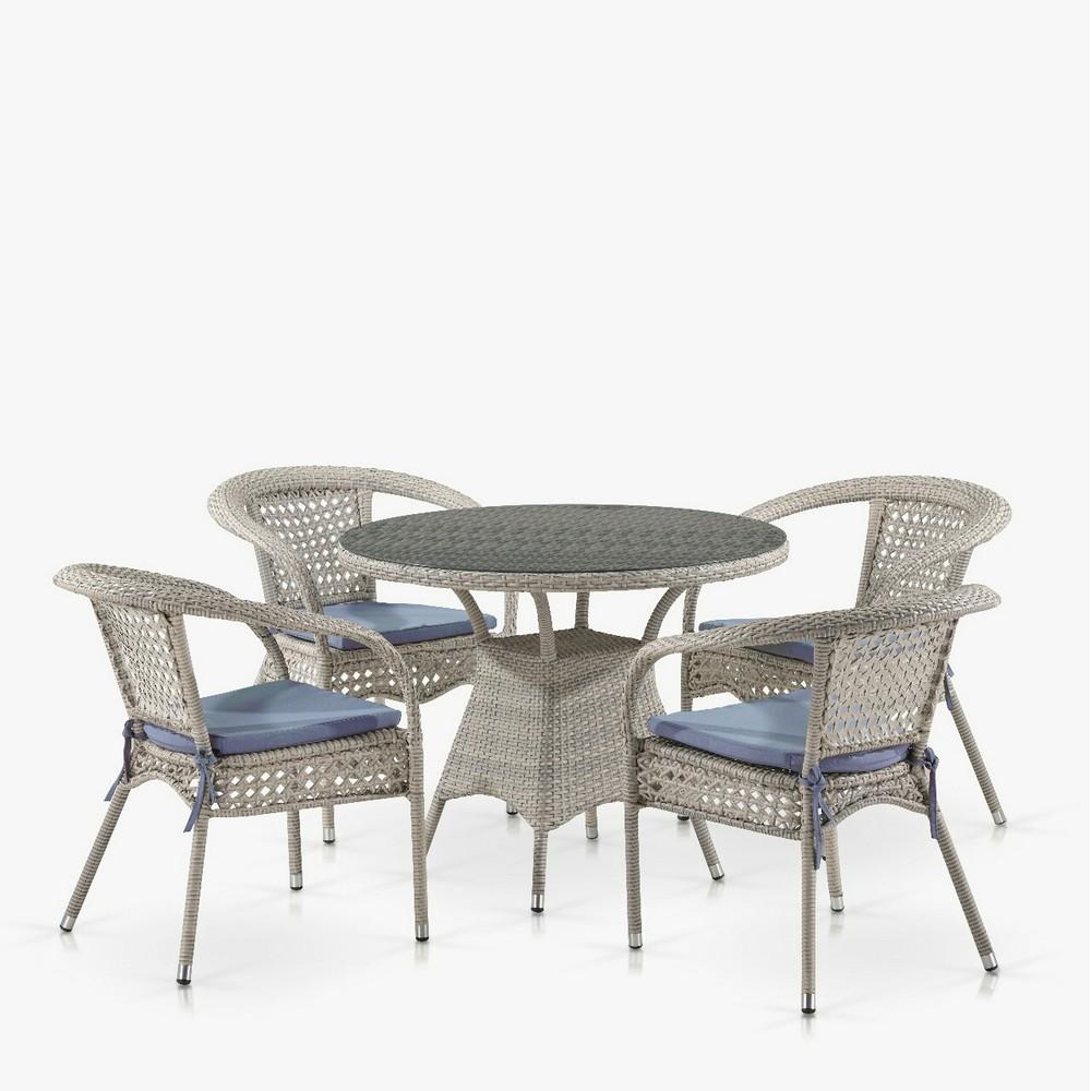 Комплект плетеной мебели Лион-1C T220CT/Y32-W85 Latte (4+1)