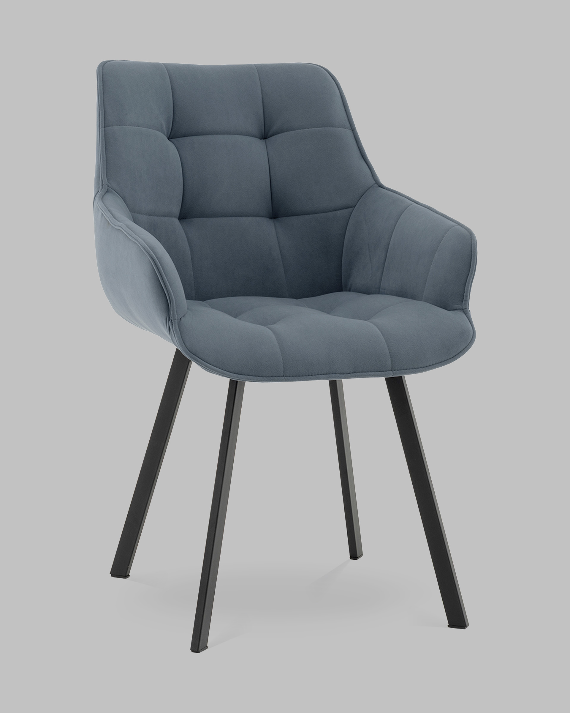 Стул Амальри велюр серо-синий