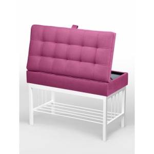 Банкетка Н-76 (белый/розовый)