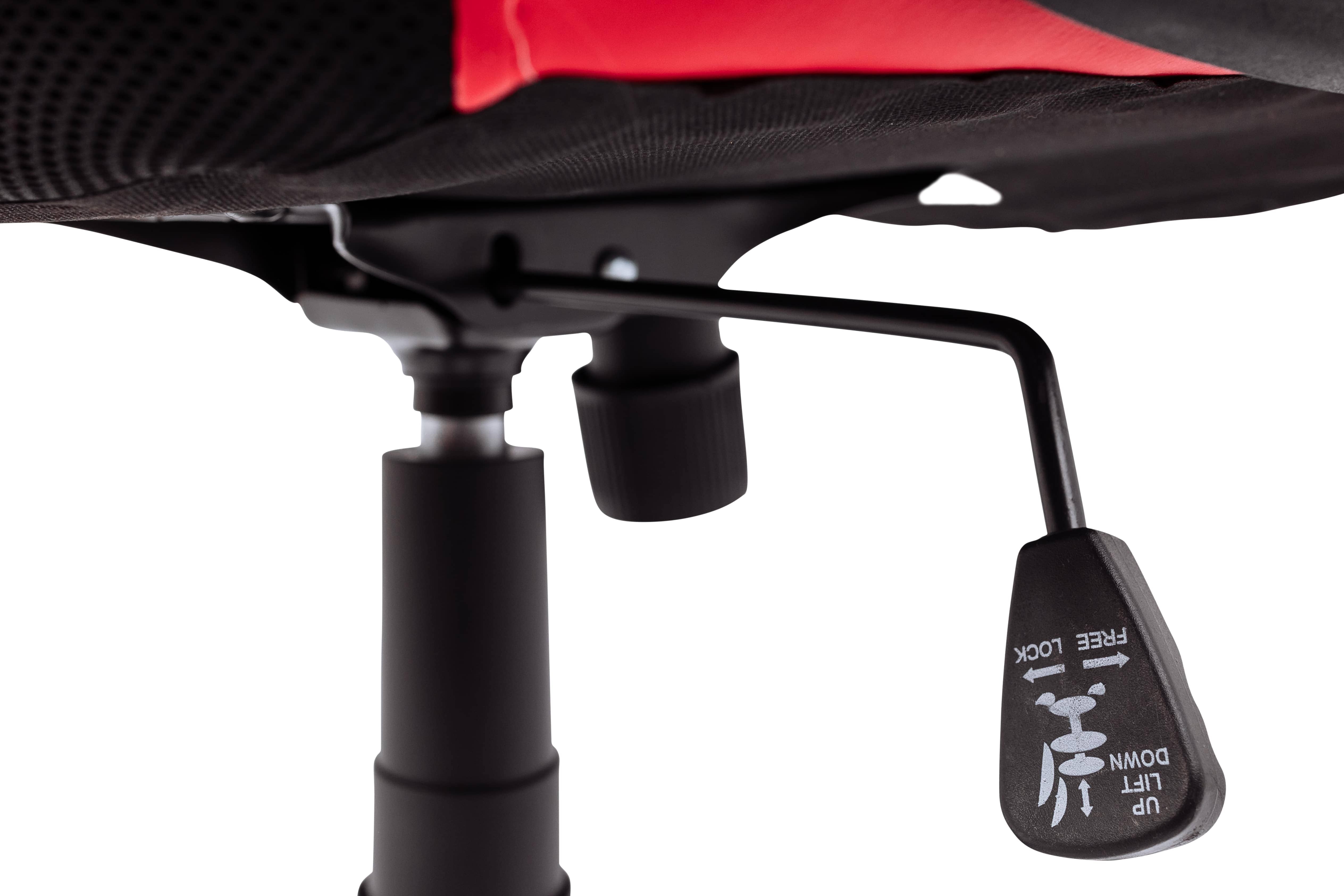 Кресло поворотное Fenix, красный + черный, экокожа