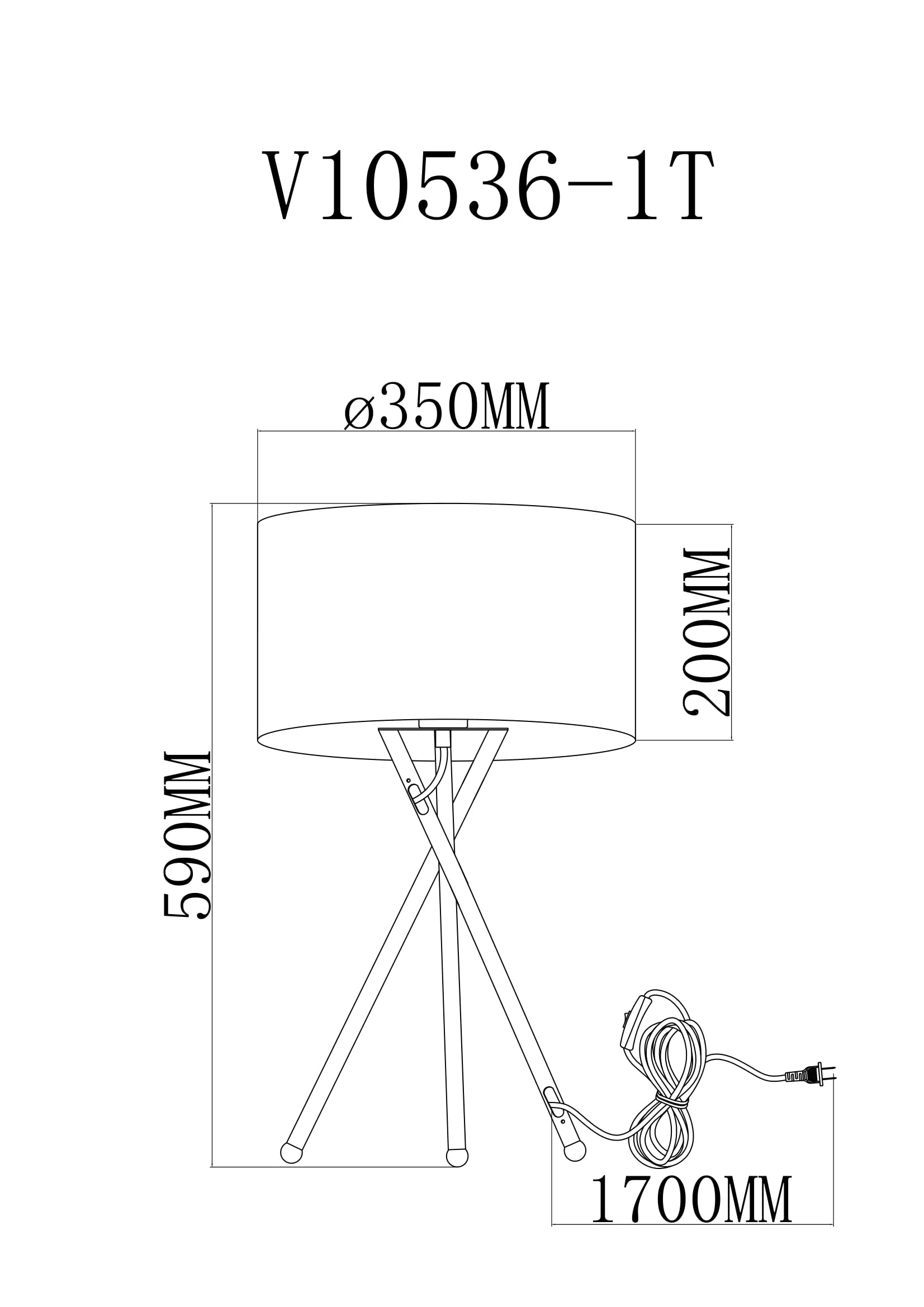 Лампа настольная Moderli V10536-1TPalma