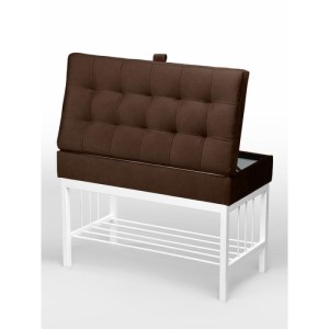 Банкетка Н-76 (белый/коричневый)