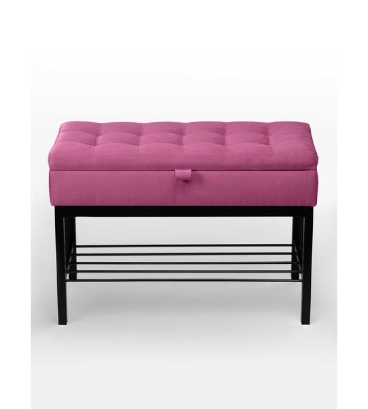 Банкетка Н-76 (черный/розовый)