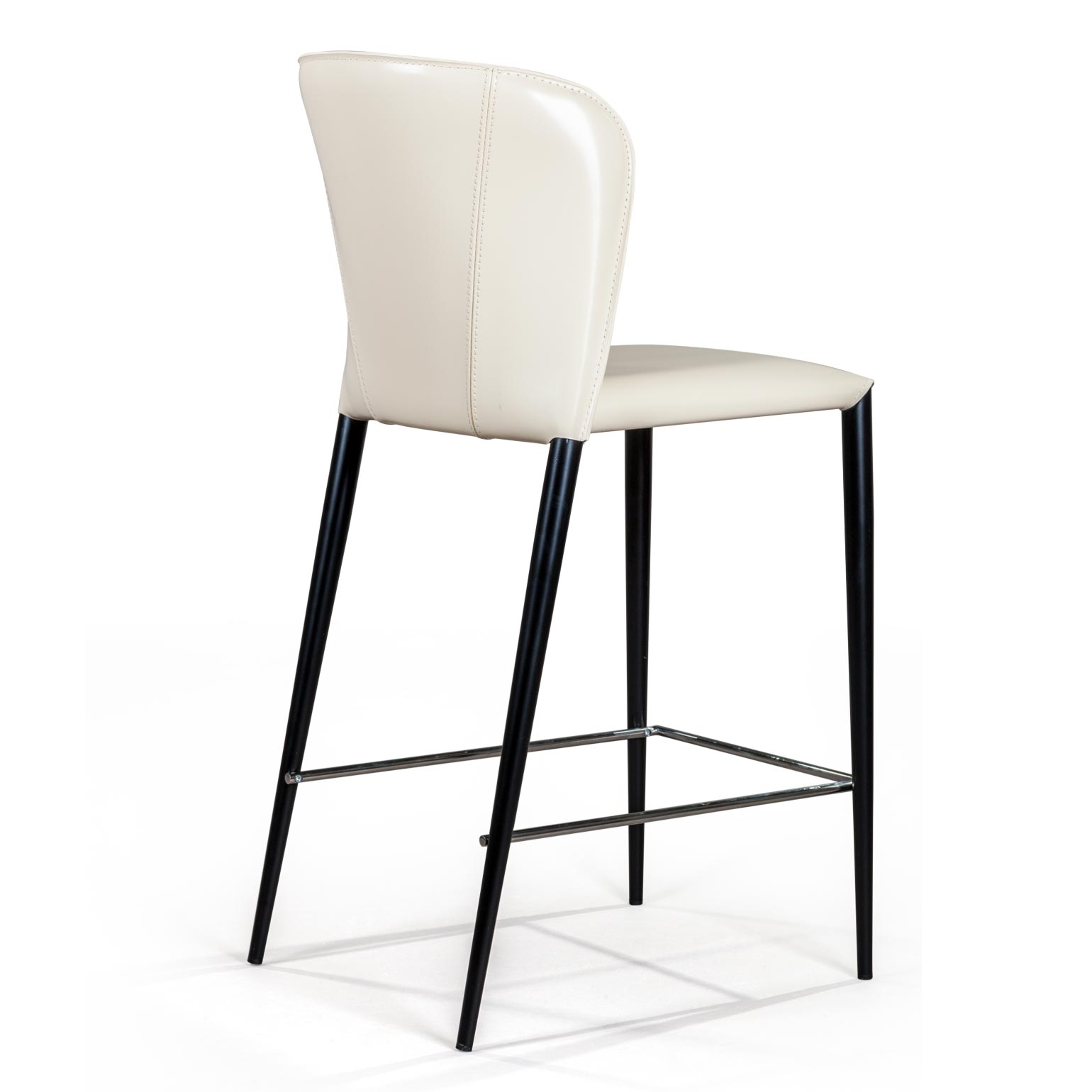 Стул полубарный Альберт, кожа бежевый