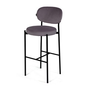 Стул барный Мейсон, бархат серый 27