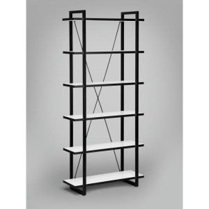 Мс-27 Стеллаж металлический в стиле "Лофт" (белый)