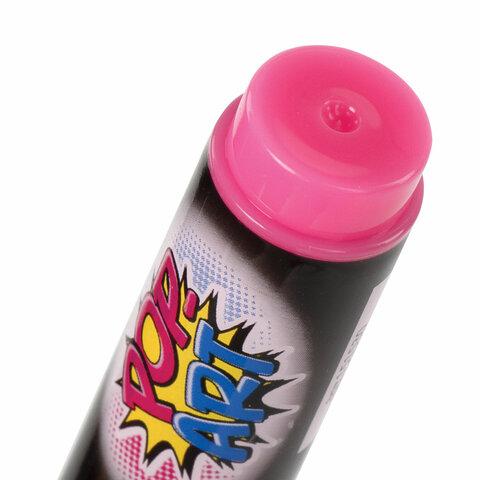 Маркеры меловые BRAUBERG "POP-ART", НАБОР 4 шт., сухостираемые, для гладких поверхностей, 5 мм, АССОРТИ, 151535