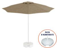 Зонт пляжный с базой на колесах Kiwi Clips&Base белый, тортора