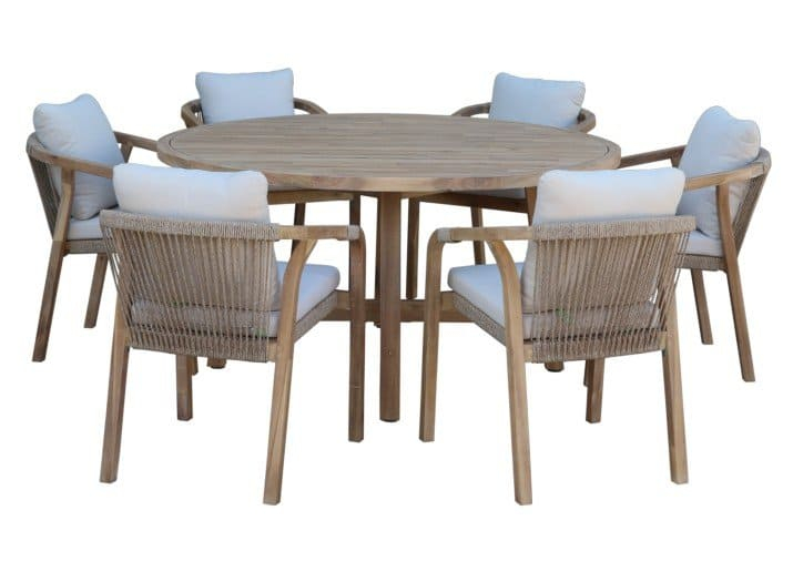 Стол деревянный обеденный Rimini Ø150 натуральный