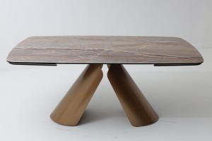 Стол CALDERON 180 GLOSS GRAND CORDILLERA керамика / бронзовый винтажный каркас, ®DISAUR