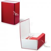 Короб архивный А4 (240х330 мм), 150 мм, 2 завязки, бумвинил, до 1400 листов, бордовый, 122806