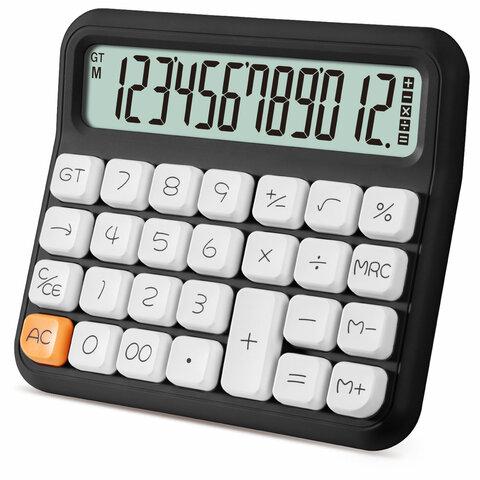 Калькулятор настольный BRAUBERG KW-1000-BK (152x132 мм), 3D-кнопки, 12 разрядов, черный, 272956 цена 484 ₽ Калькулятор настольный BRAUBERG KW-1000-BK (152x132 мм), 3D-кнопки, 12 разрядов, черный, 272956