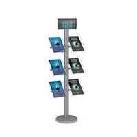 ЛАГУНА 6хА4 Буклетница с акриловыми карманами серая