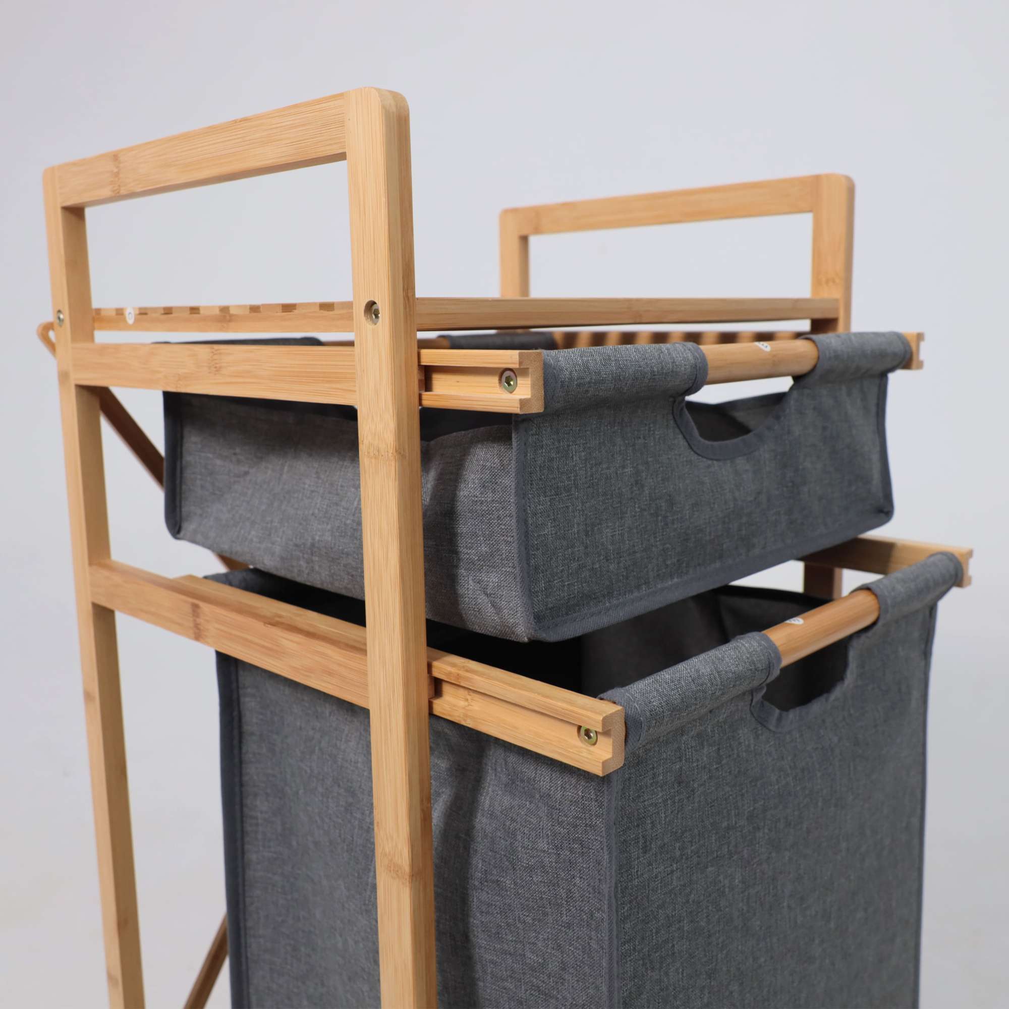 Стойка для белья LAVENDER  бамбук+серый