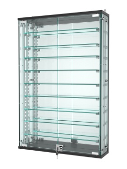 Витрина "АТРИУМ" с регулировочными полками настенная №2-6-РЕГ, Черный