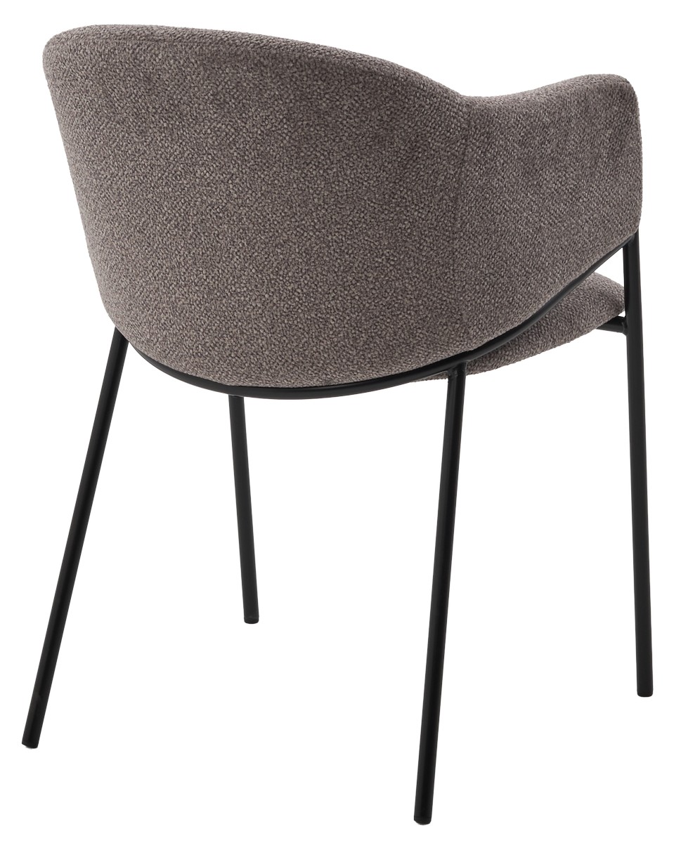 Стул ДИЛЛ, цвет  Lana 30 коричневый, ткань / черный каркас