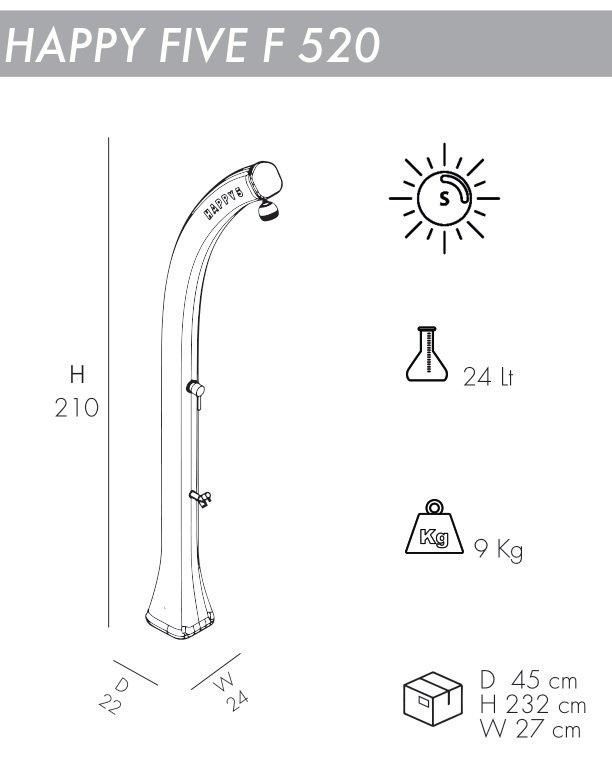 Душ солнечный Happy Five F 520 антрацит