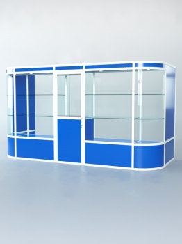 Павильон торговый из профиля пристенный №12а, Делфт голубой U525 ST9 + Белый