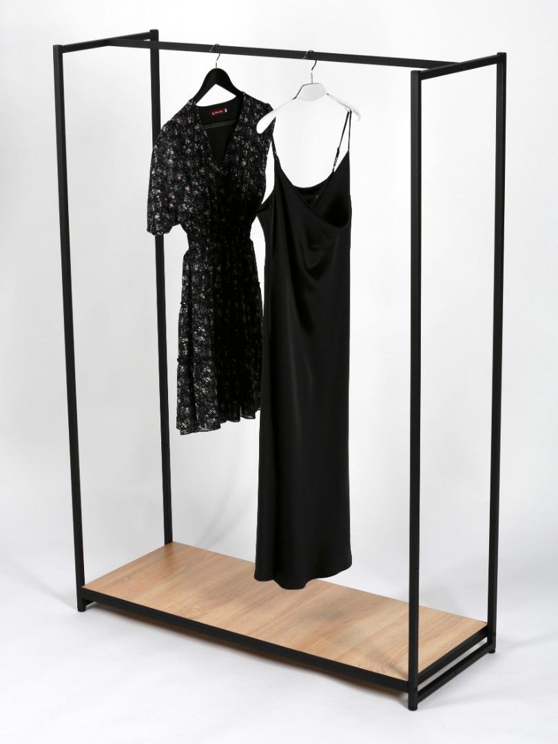 Стеллаж для одежды в стиле Лофт A17120-02-ЧДС (170х120х45)