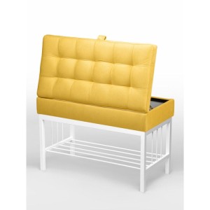 Банкетка Н-76 (белый/желтый)