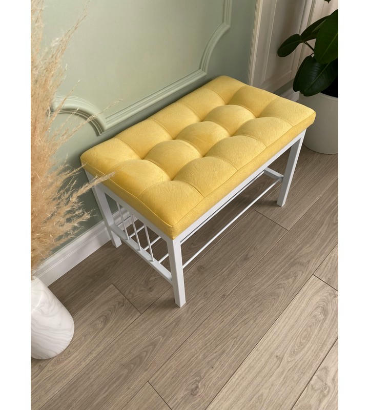 Банкетка Сканди-60 (желтый/белый)