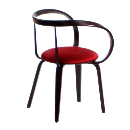 Стул Ува L, красный/ венге