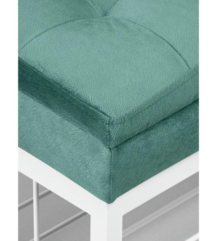 Банкетка Н-76 (белый/бирюзовый)