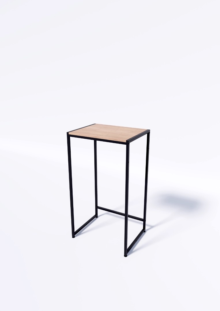 Стол TEVOLO демонстрационный черный-дуб сонома В105Ш60Г45