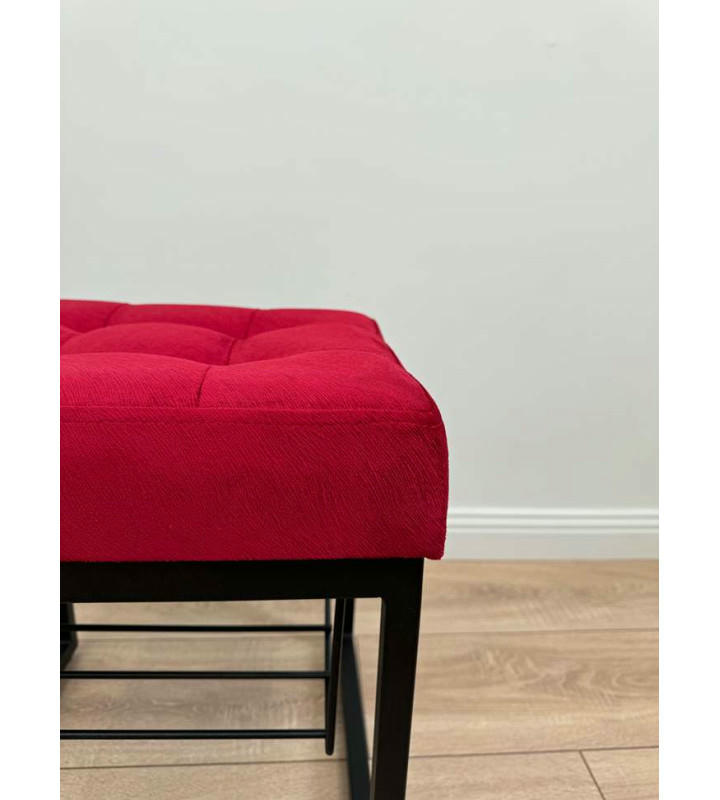 Банкетка Марсей 40-44 с полкой (красный/черный)