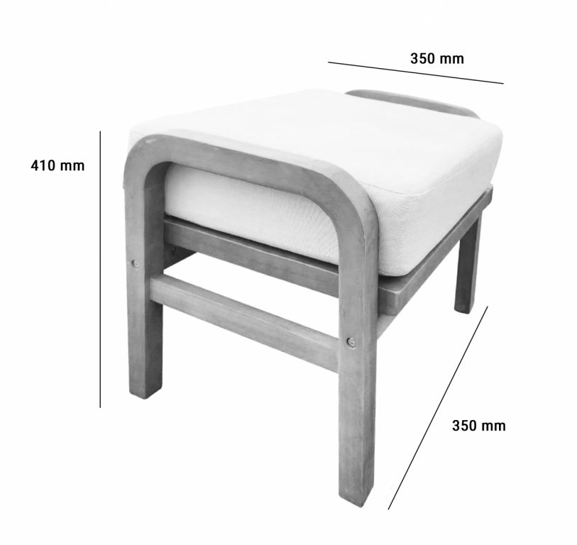 Пуф с подушкой Ravona натуральный, бежевый