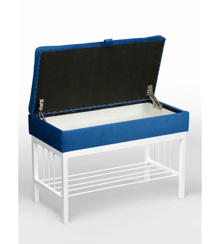 Банкетка Н-76 (белый/синий)