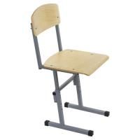 Стул ученический регулируемый "Ученик", 585-665х340х430 мм, рост 2-4, серый каркас