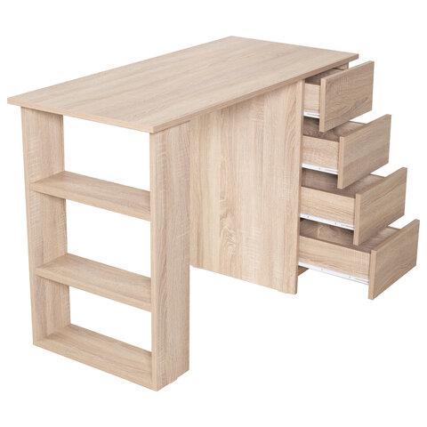 Стол письменный/компьютерный BRABIX "Scandi CD-016", 1100х500х750 мм, 4 ящика, дуб сонома, 641892, ЦБ013707-2