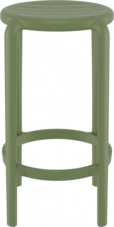 Табурет пластиковый полубарный Tom Bar 65 оливковый