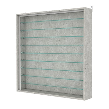 Витрина настенная №4-5Г-П, Метрополитан Грей