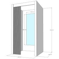 Примерочная кабина 1-секция для ПВЗ и магазина