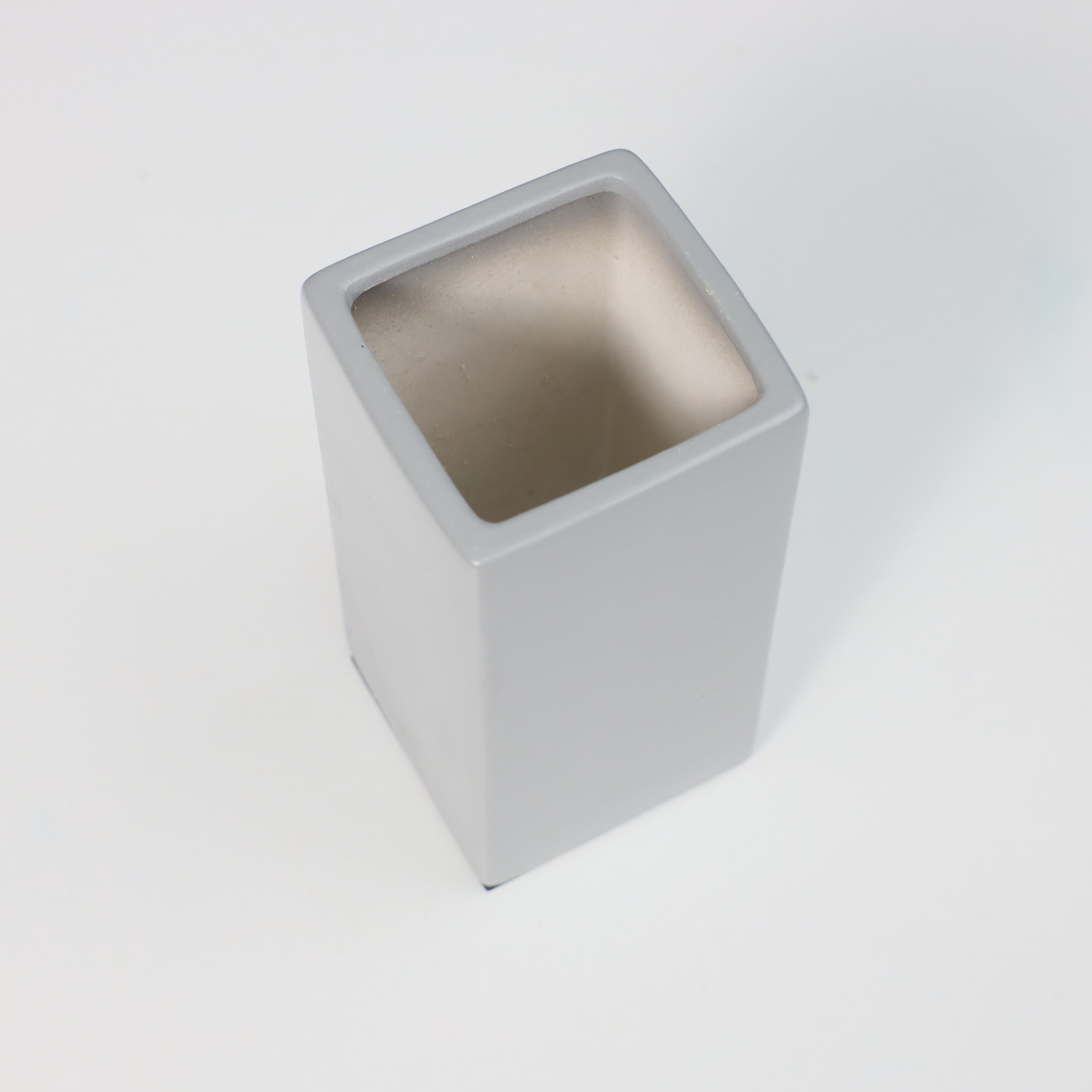 Ваза керамическая EASY, серый, 7.8*15см