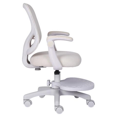 Кресло детское с подставкой для ног BRABIX "Sky MG-206", велюр, бежевое, 533156